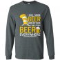 Hat cat sayings i will drink beer everywhere  Long Sleeve Gildan