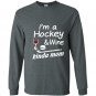 Hockey mom wine Long Sleeve Gildan