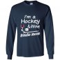 Hockey mom wine Long Sleeve Gildan