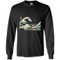 Japanese the great wave off kanagawa vintage art Long Sleeve Gildan