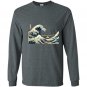 Japanese the great wave off kanagawa vintage art Long Sleeve Gildan