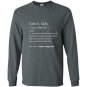 Lunch lady definition funny cute back to school gift Long Sleeve Gildan
