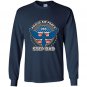 Mens proud air force step dad military airman pride Long Sleeve Gildan
