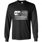 Mens usa flag cocaine Long Sleeve Gildan