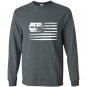Mens usa flag cocaine Long Sleeve Gildan