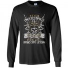 Never underestimate an old man who is Long Sleeve Gildan