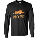 Nope not today funny lazy cat Long Sleeve Gildan