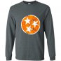 Orange white tennessee flag vintage grunge graphic Long Sleeve Gildan