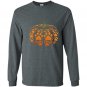 Paw print pumpkin halloween Long Sleeve Gildan