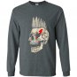 Punk rock punks not dead skull mohawk style Long Sleeve Gildan