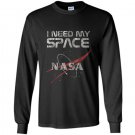 Retro i need my space nasa logo tee Long Sleeve Gildan