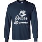 Soccer meemaw cute funny player fan gift Long Sleeve Gildan