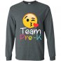 Team pre k teacher emoji hearts love back to school Long Sleeve Gildan