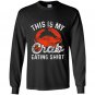 This is my crab eating funny crab leg lover gift Long Sleeve Gildan