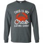 This is my crab eating funny crab leg lover gift Long Sleeve Gildan