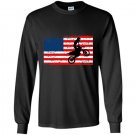 Usa veteran american flag motocross dirtbike vintage Long Sleeve Gildan