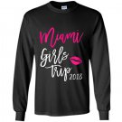 Womens miami girls trip 2018 vacation bachelorette tee gift Long Sleeve Gildan