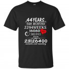 44th wedding anniversary 44 years vintage gift t-shirt