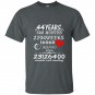 44th wedding anniversary 44 years vintage gift t-shirt