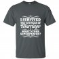 45th wedding anniversary gift ideas for her him i survived t-shirt