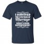 45th wedding anniversary gift ideas for her him i survived t-shirt
