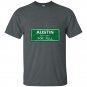 Austin city limits tee population full short sleeve cas t-shirt