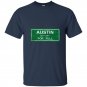 Austin city limits tee population full short sleeve cas t-shirt