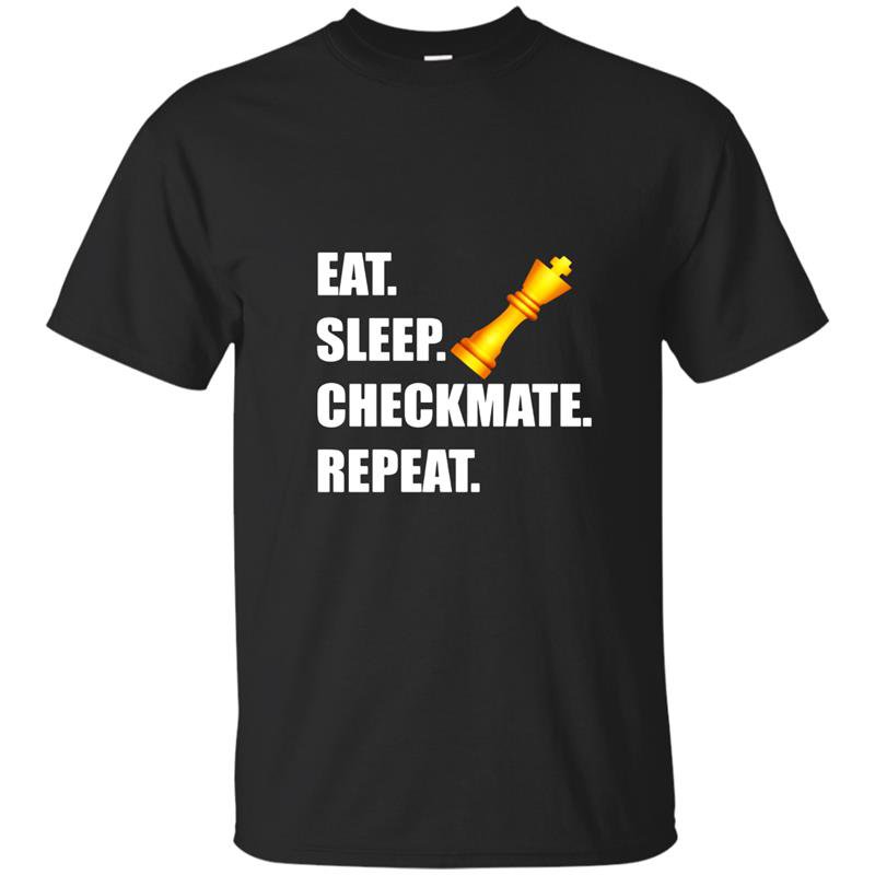 Chess eat sleep checkmate repeat funny geek nerd tee t-shirt