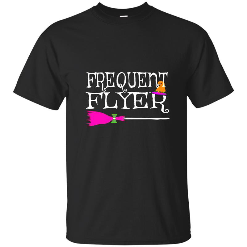 Frequent flyer witch funny cute halloween t-shirt