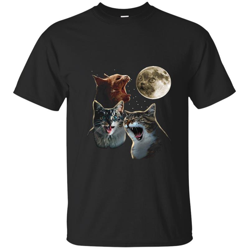 Funny cat three wolf moon parody t-shirt