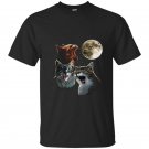 Funny cat three wolf moon parody t-shirt