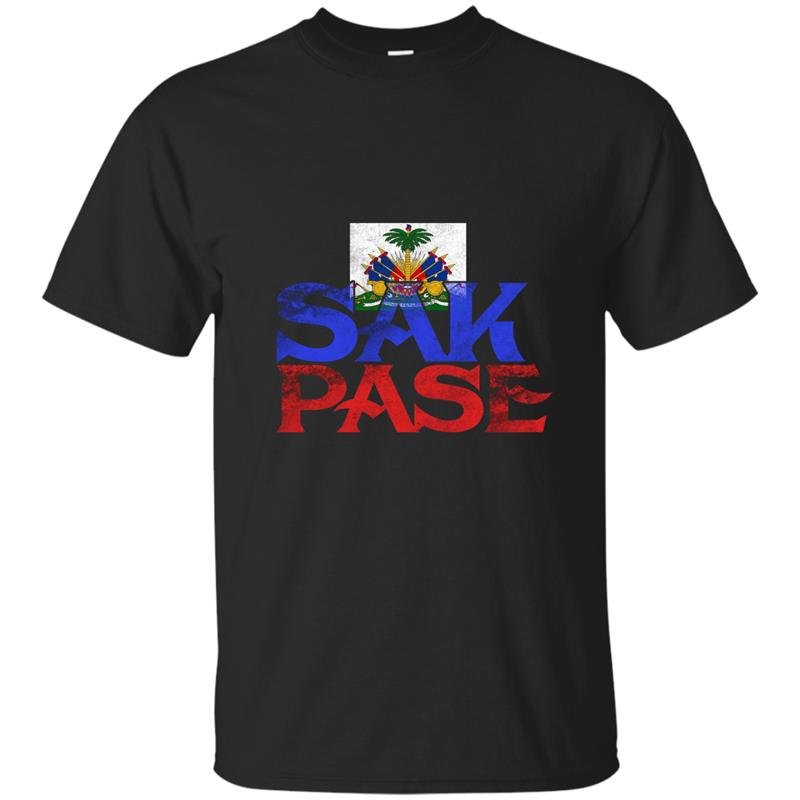 Haitian sak pase pride flag tee i love haiti roots t-shirt