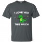 I love you this much cute t-rex dinosaur valentines t-shirt