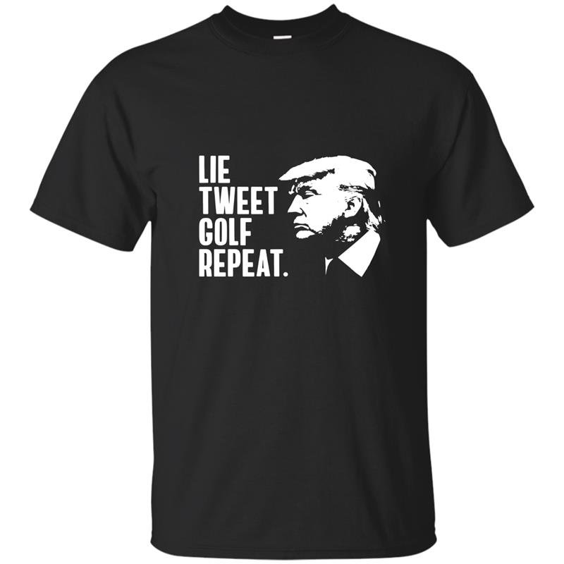 Lie tweet golf repeat donald trump t-shirt