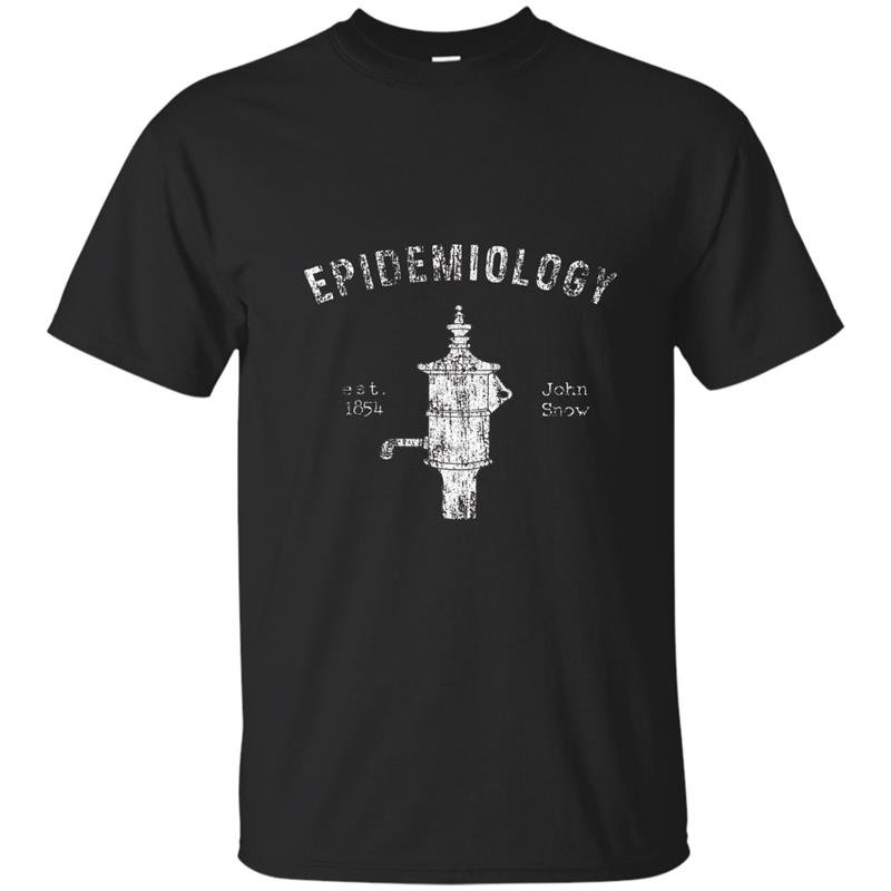 Mens epidemiology john snow water pump t-shirt