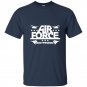 Mens proud air force boyfriend helicopters and planes t-shirt