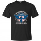 Mens proud air force step dad military airman pride t-shirt
