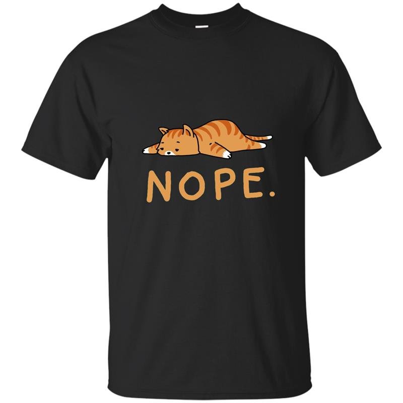 Nope not today funny lazy cat t-shirt