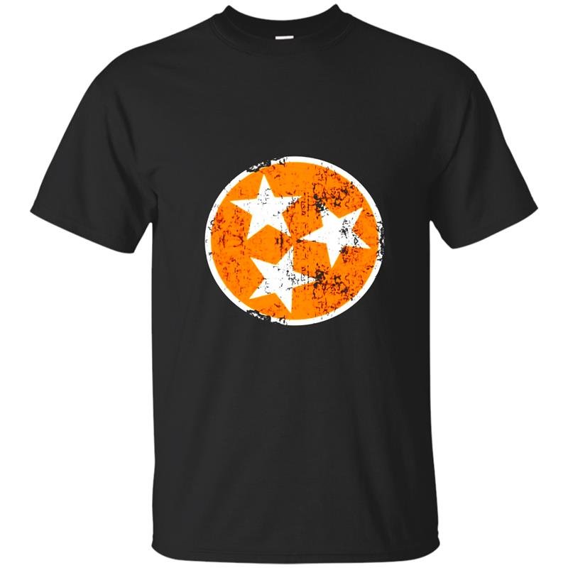 Orange white tennessee flag vintage grunge graphic t-shirt