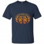 Paw print pumpkin halloween t-shirt