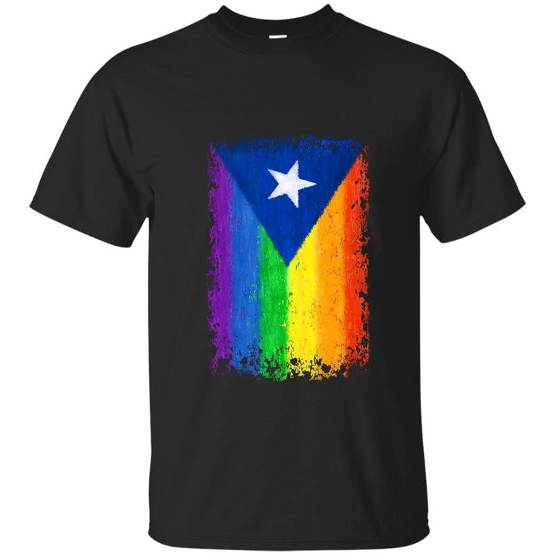 Puerto rican or cuban gay pride flag rainbow destroy t-shirt