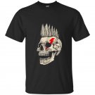 Punk rock punks not dead skull mohawk style t-shirt
