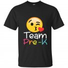 Team pre k teacher emoji hearts love back to school t-shirt