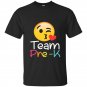 Team pre k teacher emoji hearts love back to school t-shirt