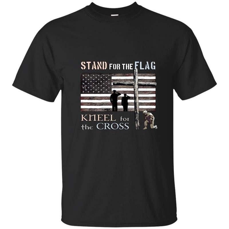Veterans day stand for the flag kneel for the cross t-shirt