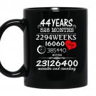 44th wedding anniversary 44 years vintage gift coffee Mug_Black