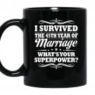 45th wedding anniversary gift ideas for her him i survived coffee Mug_Black