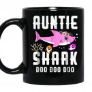 Auntie shark doo doo doo family gift coffee Mug_Black