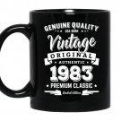 Born in 1983 vintage birthday made in 1983 coffee Mug_Black