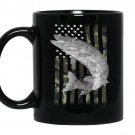 Camouflage flag musky fishing coffee Mug_Black